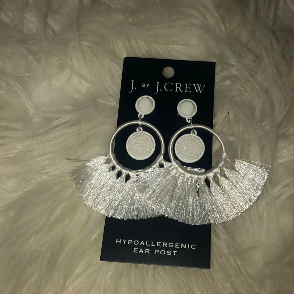 NWT Jcrew beaded tassel earrings
